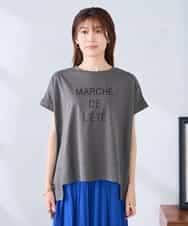 K2KGD39035 a.v.v(アー・ヴェ・ヴェ) ゆるプリントTシャツ ダークグレー（ロゴ）