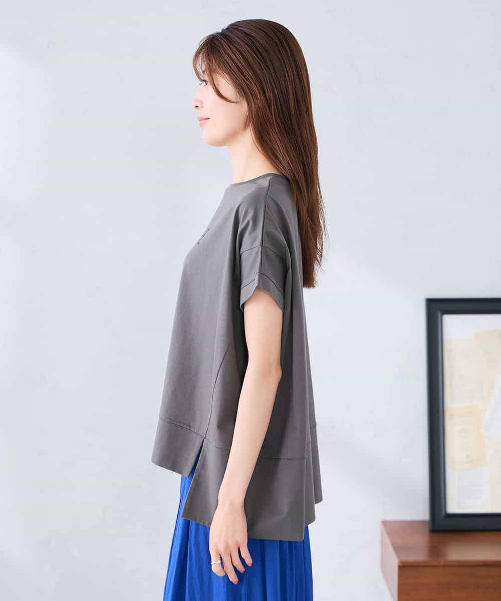 K2KGD39035 a.v.v(アー・ヴェ・ヴェ) ゆるプリントTシャツ ダークグレー（ロゴ）