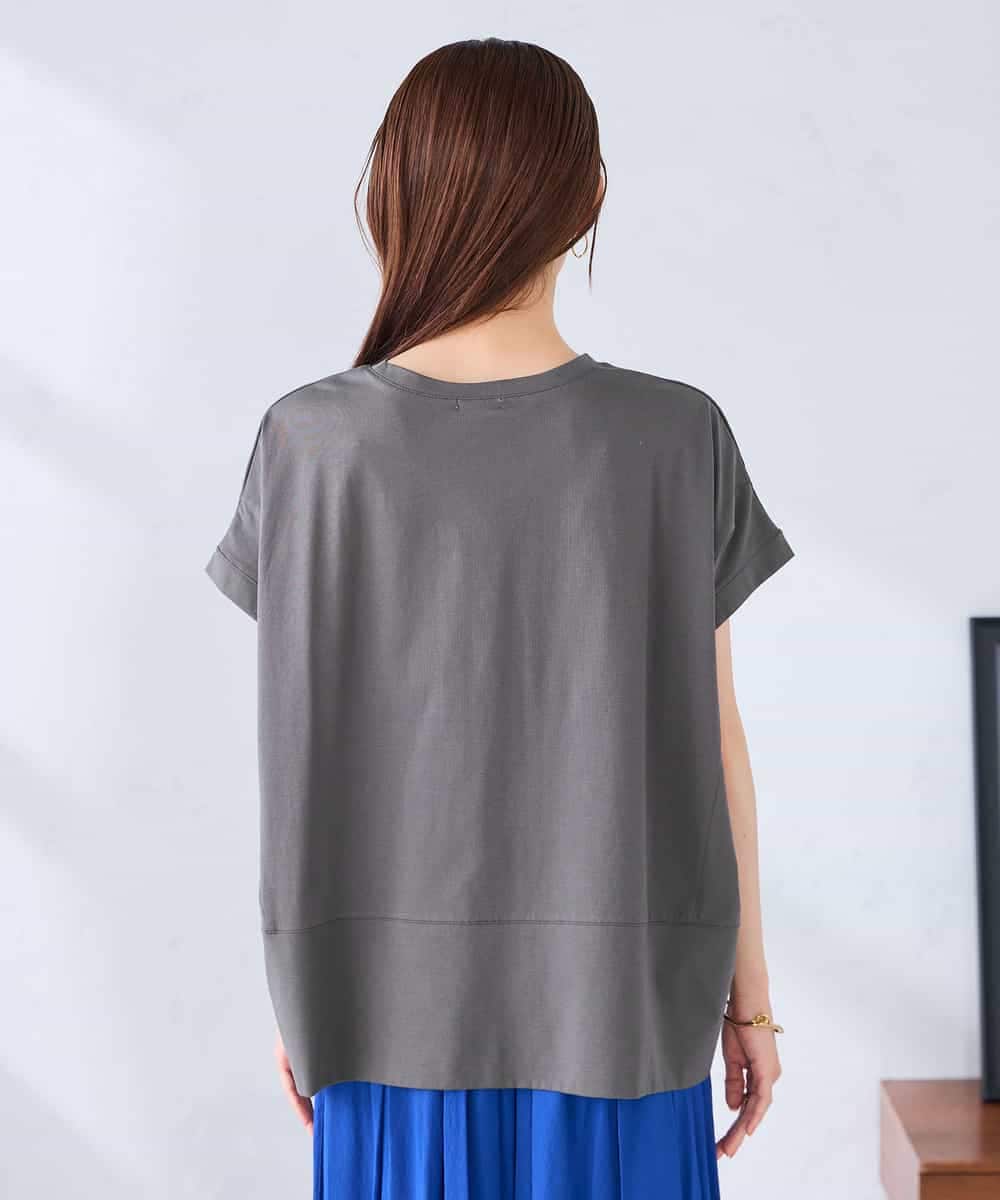 K2KGD39035 a.v.v(アー・ヴェ・ヴェ) ゆるプリントTシャツ ダークグレー（ロゴ）