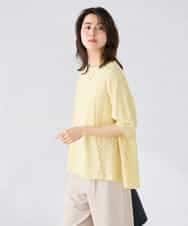 K2KGD41044 a.v.v(アー・ヴェ・ヴェ) レース切替Aラインカットソー ライトイエロー