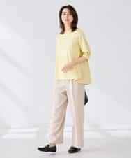 K2KGD41044 a.v.v(アー・ヴェ・ヴェ) レース切替Aラインカットソー ライトイエロー