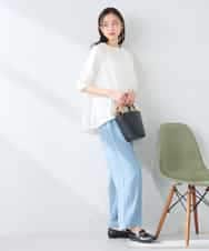 K2KGD41044 a.v.v(アー・ヴェ・ヴェ) レース切替Aラインカットソー ライトイエロー