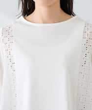 K2KGD41044 a.v.v(アー・ヴェ・ヴェ) レース切替Aラインカットソー ライトイエロー