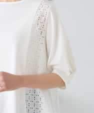 K2KGD41044 a.v.v(アー・ヴェ・ヴェ) レース切替Aラインカットソー ライトイエロー