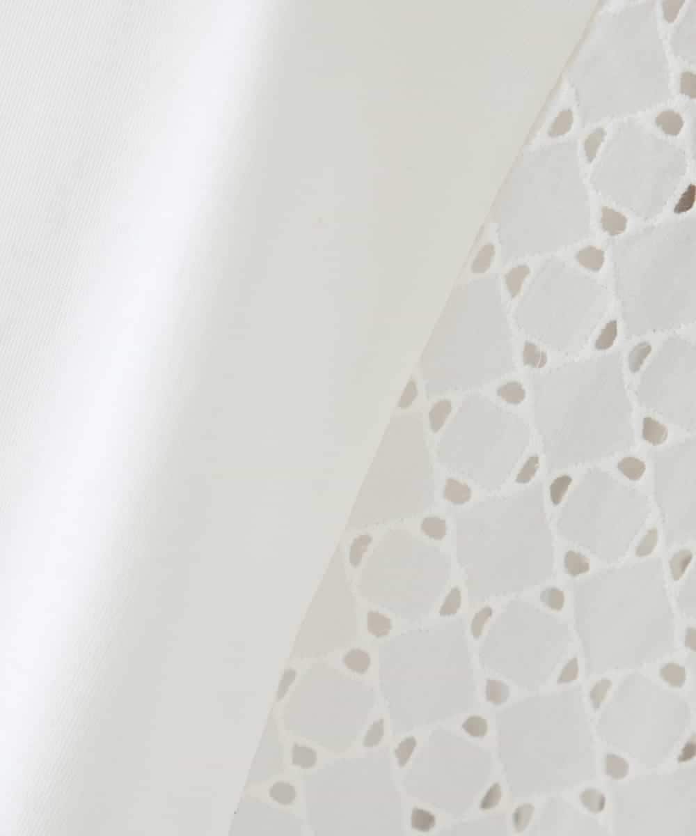 K2KGD41044 a.v.v(アー・ヴェ・ヴェ) レース切替Aラインカットソー ライトイエロー