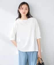 K2KGD41044 a.v.v(アー・ヴェ・ヴェ) レース切替Aラインカットソー ホワイト