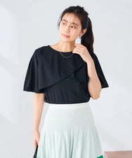 K2KGD42039 a.v.v(アー・ヴェ・ヴェ) 【前後2WAY/接触冷感】フリルデザインカットソー ライトイエロー