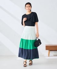 K2KGD42039 a.v.v(アー・ヴェ・ヴェ) 【前後2WAY/接触冷感】フリルデザインカットソー ライトイエロー