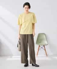 K2KGD42039 a.v.v(アー・ヴェ・ヴェ) 【前後2WAY/接触冷感】フリルデザインカットソー ライトイエロー