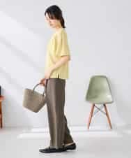 K2KGD42039 a.v.v(アー・ヴェ・ヴェ) 【前後2WAY/接触冷感】フリルデザインカットソー ライトイエロー