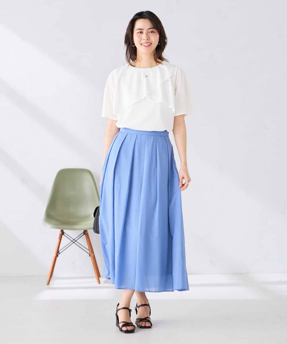 K2KGD42039 a.v.v(アー・ヴェ・ヴェ) 【前後2WAY/接触冷感】フリルデザインカットソー ライトイエロー