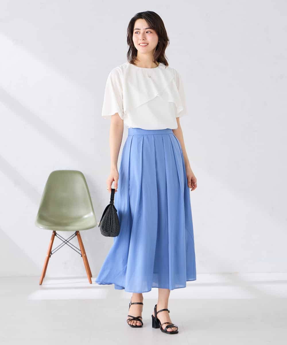 K2KGD42039 a.v.v(アー・ヴェ・ヴェ) 【前後2WAY/接触冷感】フリルデザインカットソー ライトイエロー