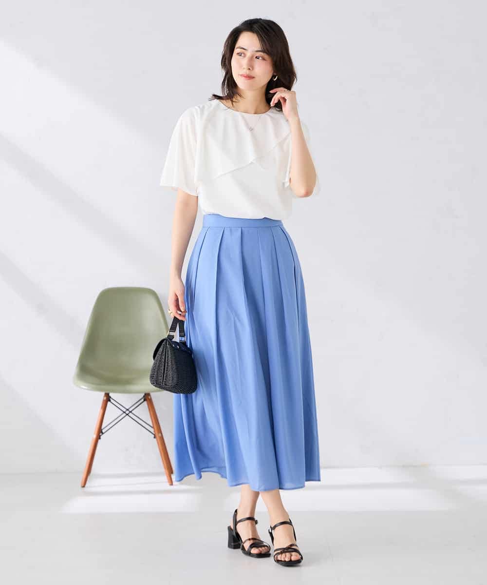 K2KGD42039 a.v.v(アー・ヴェ・ヴェ) 【前後2WAY/接触冷感】フリルデザインカットソー ライトイエロー