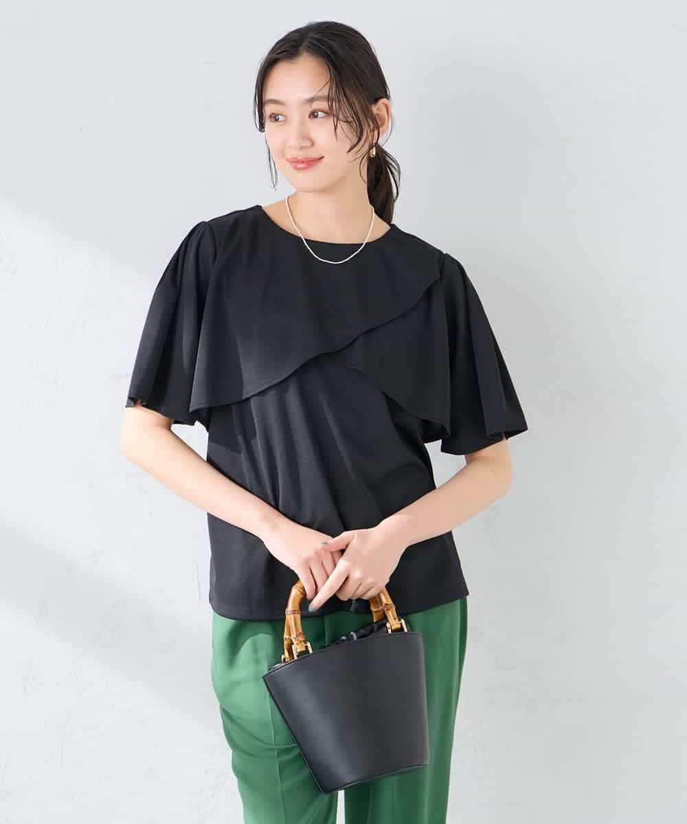 K2KGD42039 a.v.v(アー・ヴェ・ヴェ) 【前後2WAY/接触冷感】フリルデザインカットソー ライトイエロー