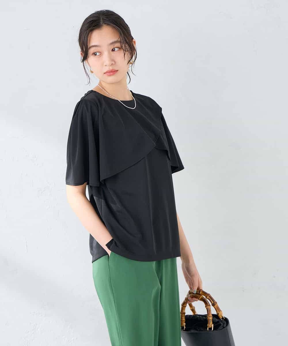 K2KGD42039 a.v.v(アー・ヴェ・ヴェ) 【前後2WAY/接触冷感】フリルデザインカットソー ライトイエロー