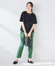 K2KGD42039 a.v.v(アー・ヴェ・ヴェ) 【前後2WAY/接触冷感】フリルデザインカットソー ライトイエロー