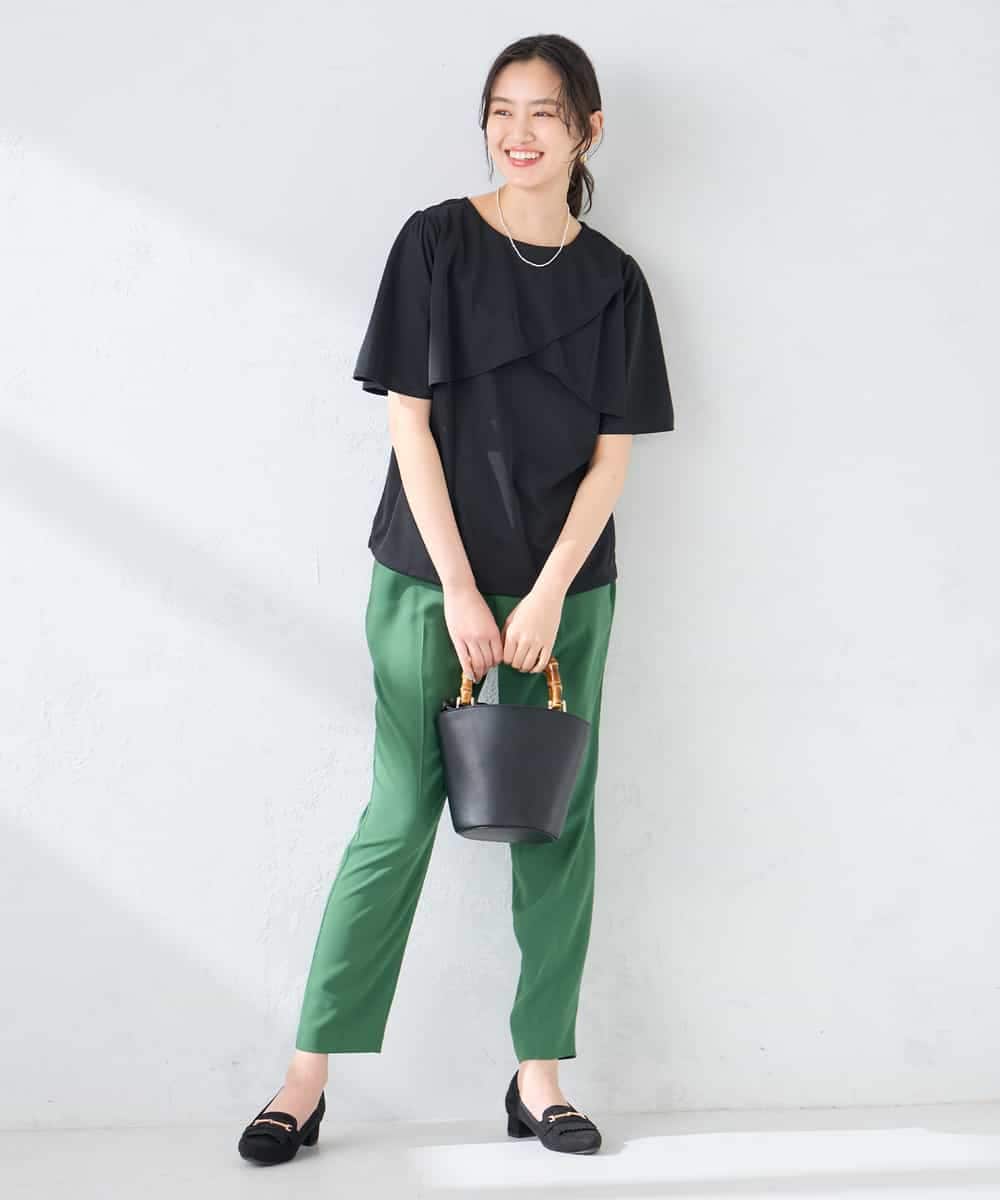 K2KGD42039 a.v.v(アー・ヴェ・ヴェ) 【前後2WAY/接触冷感】フリルデザインカットソー ライトイエロー