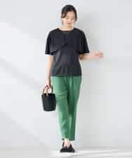 K2KGD42039 a.v.v(アー・ヴェ・ヴェ) 【前後2WAY/接触冷感】フリルデザインカットソー ライトイエロー