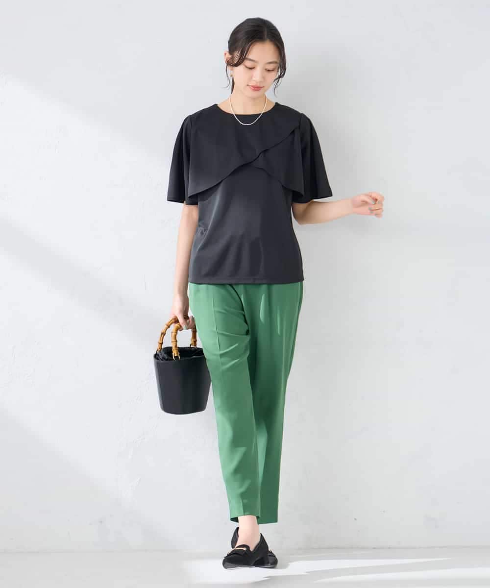 K2KGD42039 a.v.v(アー・ヴェ・ヴェ) 【前後2WAY/接触冷感】フリルデザインカットソー ライトイエロー