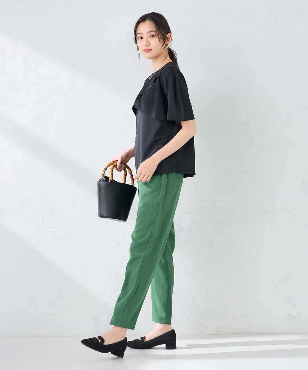 K2KGD42039 a.v.v(アー・ヴェ・ヴェ) 【前後2WAY/接触冷感】フリルデザインカットソー ライトイエロー