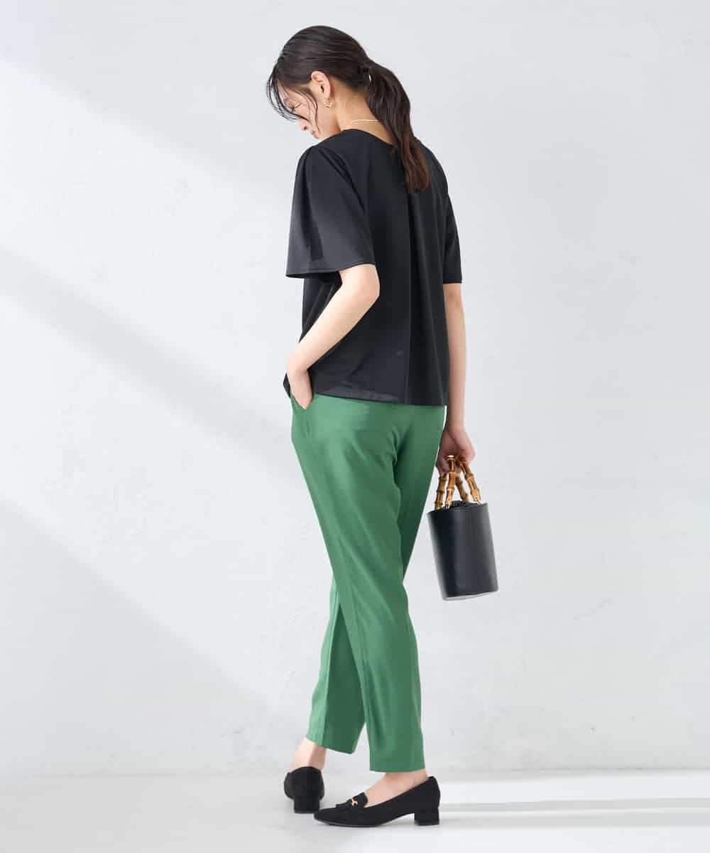 K2KGD42039 a.v.v(アー・ヴェ・ヴェ) 【前後2WAY/接触冷感】フリルデザインカットソー ライトイエロー