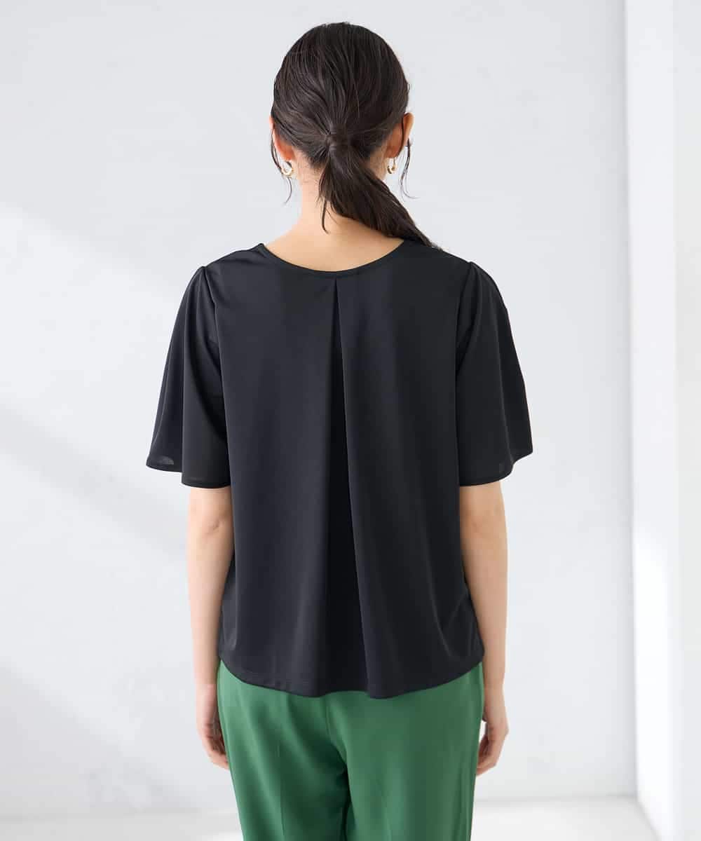 K2KGD42039 a.v.v(アー・ヴェ・ヴェ) 【前後2WAY/接触冷感】フリルデザインカットソー ライトイエロー