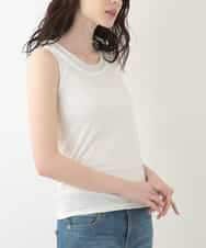 K2KGM02012 a.v.v(アー・ヴェ・ヴェ) 【抗菌・防臭加工】フェイクレイヤードタンクトップ ホワイト