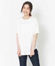 K2KGM55029 a.v.v(アー・ヴェ・ヴェ) 【抗菌・防臭加工】ラウンドヘムBIGTシャツ アイボリー