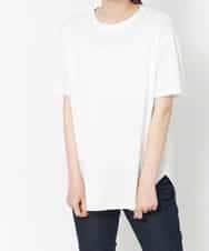 K2KGM55029 a.v.v(アー・ヴェ・ヴェ) 【抗菌・防臭加工】ラウンドヘムBIGTシャツ ホワイト