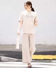 K2KGM57029 a.v.v(アー・ヴェ・ヴェ) 【抗菌・防臭加工】半袖ロゴTシャツ ベージュ