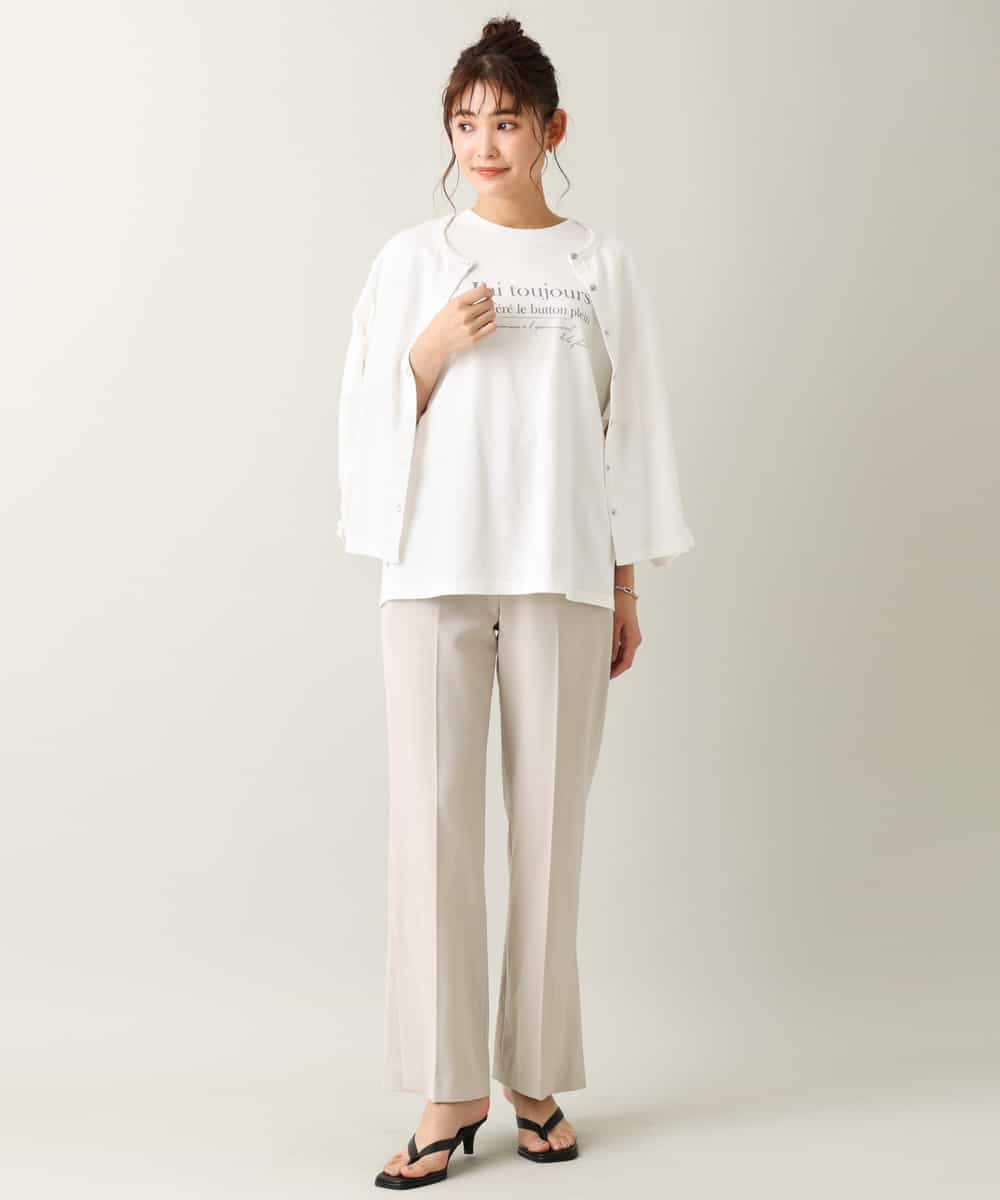 K2KGM57029 a.v.v(アー・ヴェ・ヴェ) 【抗菌・防臭加工】半袖ロゴTシャツ ベージュ