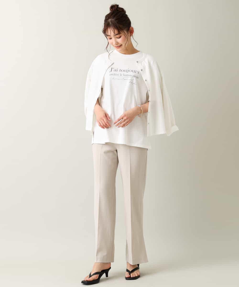 K2KGM57029 a.v.v(アー・ヴェ・ヴェ) 【抗菌・防臭加工】半袖ロゴTシャツ ベージュ