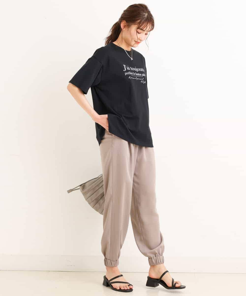 K2KGM57029 a.v.v(アー・ヴェ・ヴェ) 【抗菌・防臭加工】半袖ロゴTシャツ ベージュ