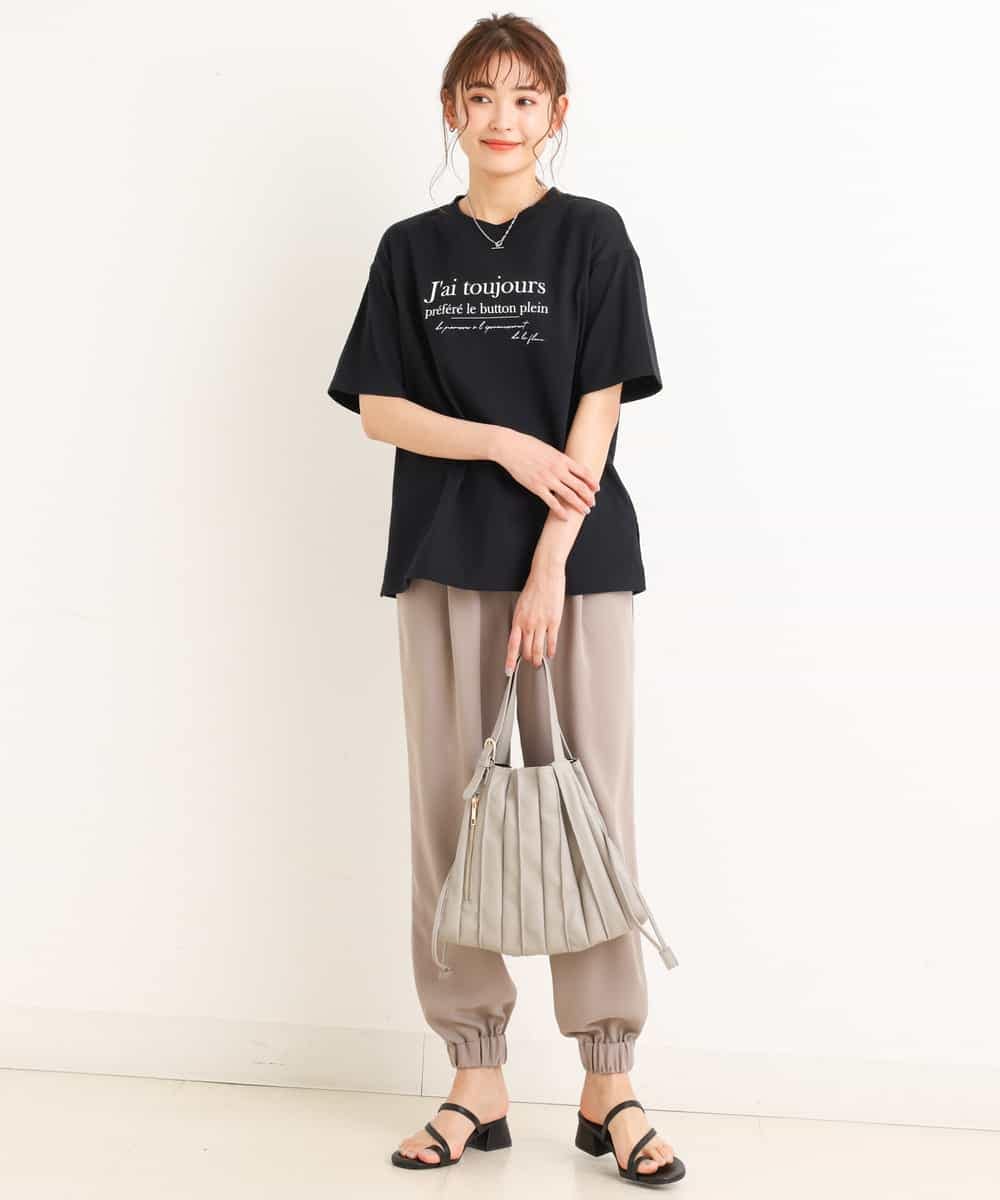 K2KGM57029 a.v.v(アー・ヴェ・ヴェ) 【抗菌・防臭加工】半袖ロゴTシャツ ベージュ