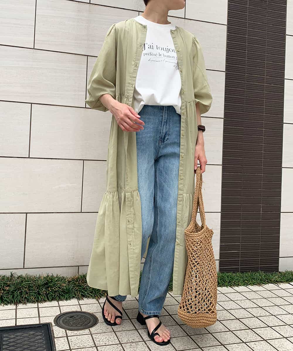 K2KGM57029 a.v.v(アー・ヴェ・ヴェ) 【抗菌・防臭加工】半袖ロゴTシャツ ベージュ