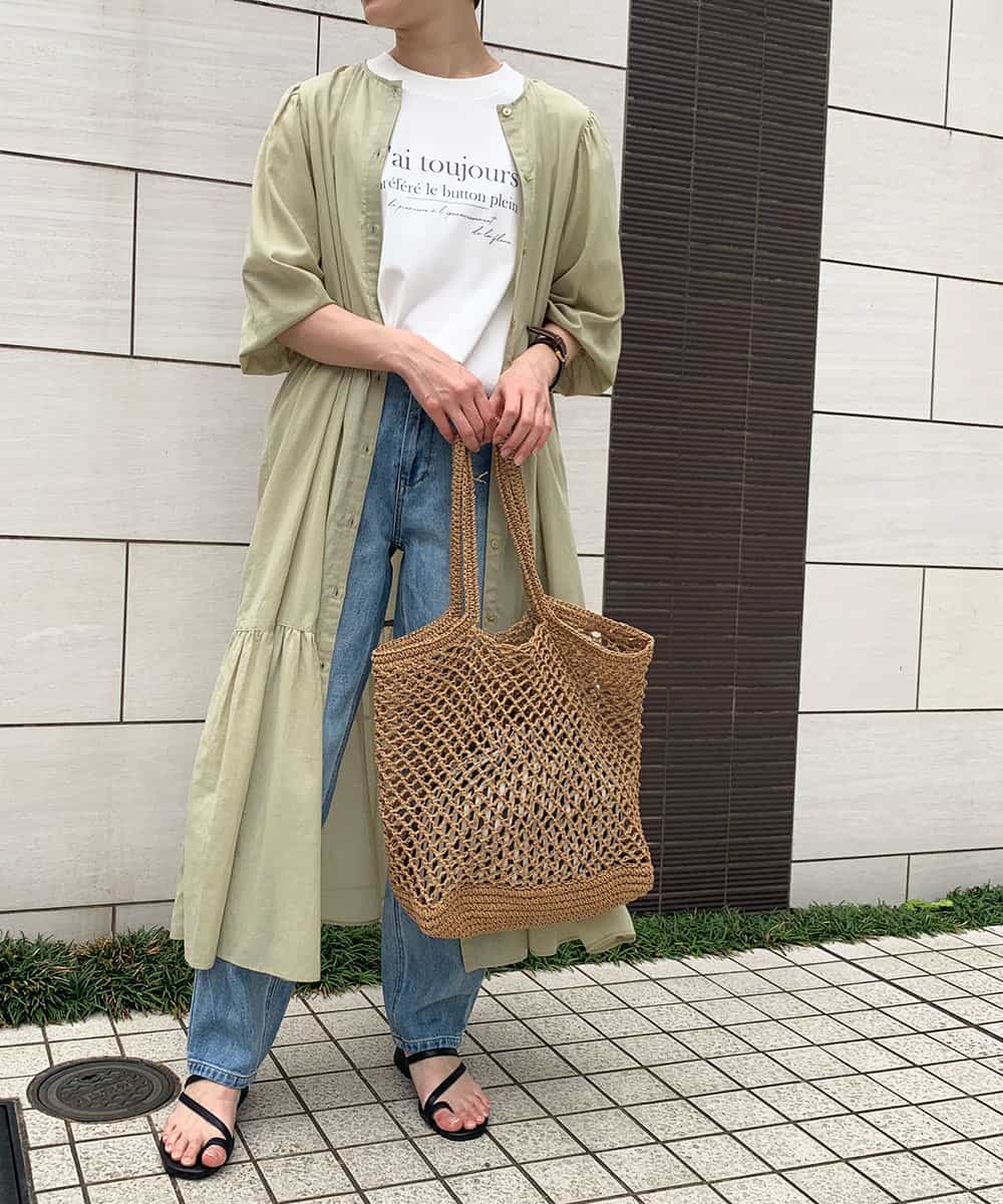 K2KGM57029 a.v.v(アー・ヴェ・ヴェ) 【抗菌・防臭加工】半袖ロゴTシャツ ベージュ