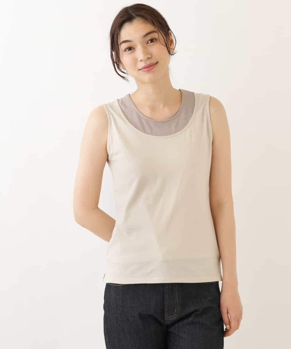 K2KGP02012 a.v.v(アー・ヴェ・ヴェ) ラメレイヤードライクタンクトップ ベージュ