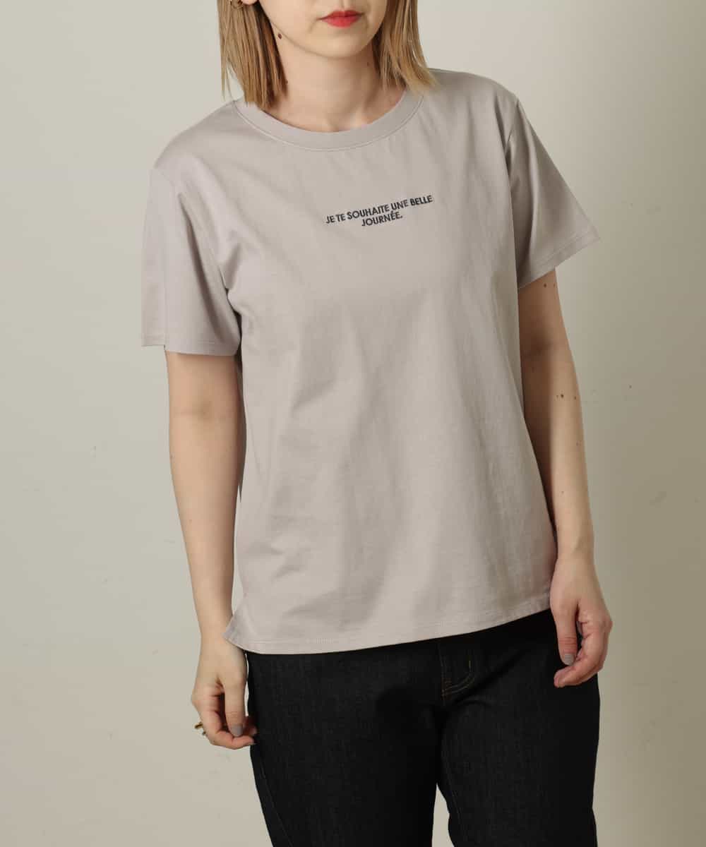 K2KGP38029 a.v.v(アー・ヴェ・ヴェ) プチロゴ刺繍Tシャツ ホワイト
