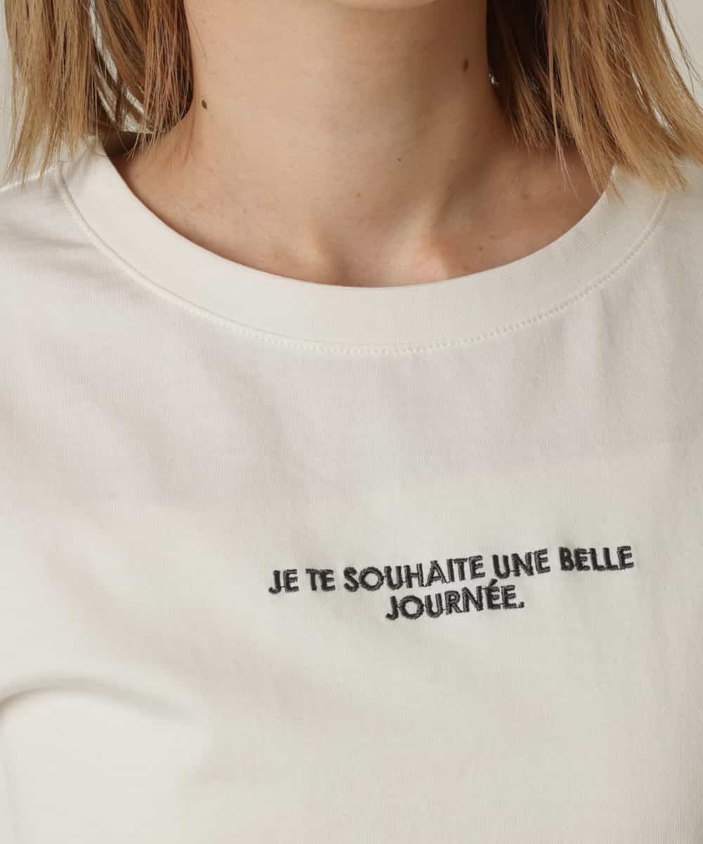 K2KGP38029 a.v.v(アー・ヴェ・ヴェ) プチロゴ刺繍Tシャツ ホワイト