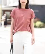 K2KGP52019 a.v.v(アー・ヴェ・ヴェ) 大人のプチハイネックＴシャツ ピンクベージュ