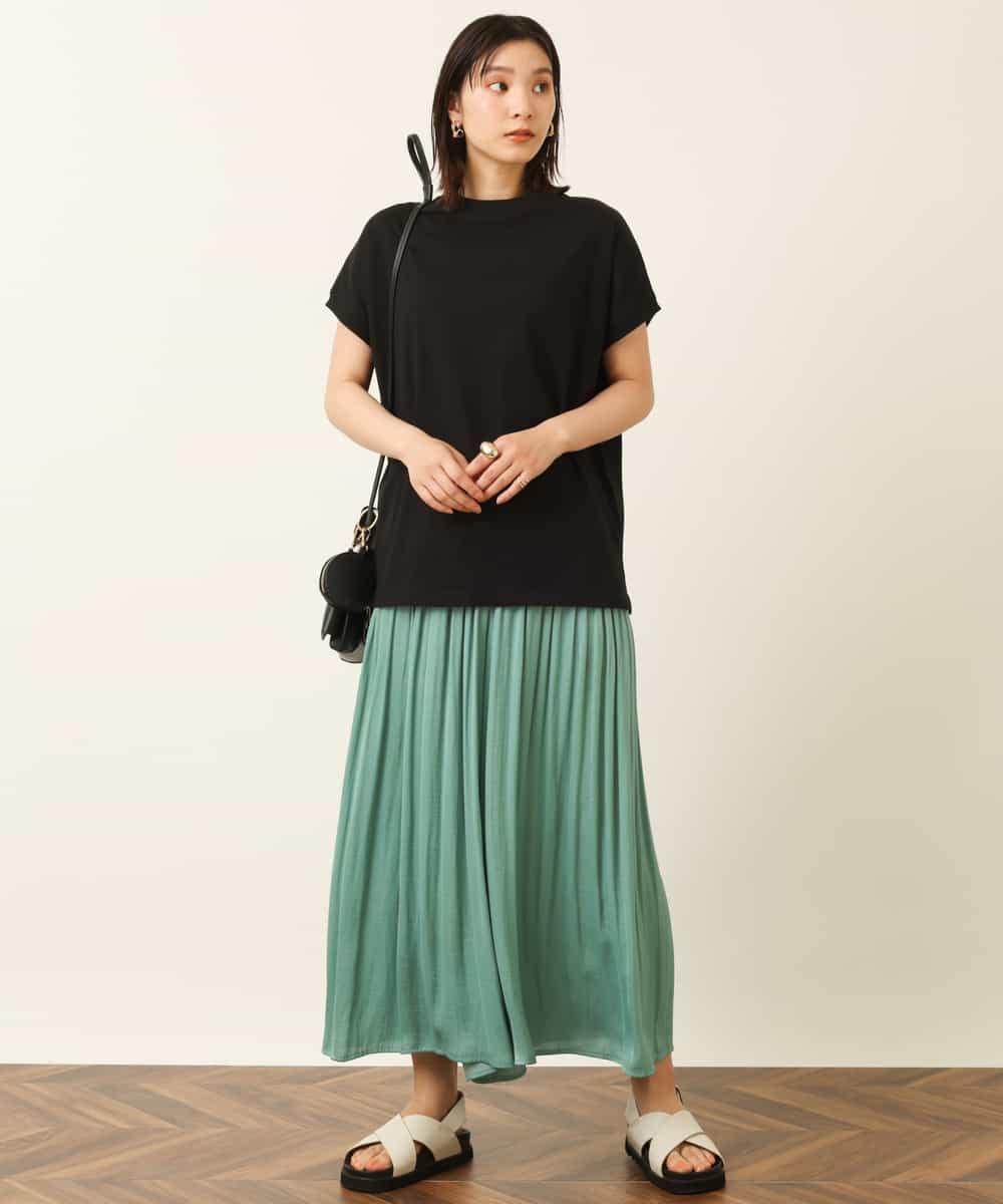 K2KGP52019 a.v.v(アー・ヴェ・ヴェ) 大人のプチハイネックＴシャツ オフ白×黒ボーダー