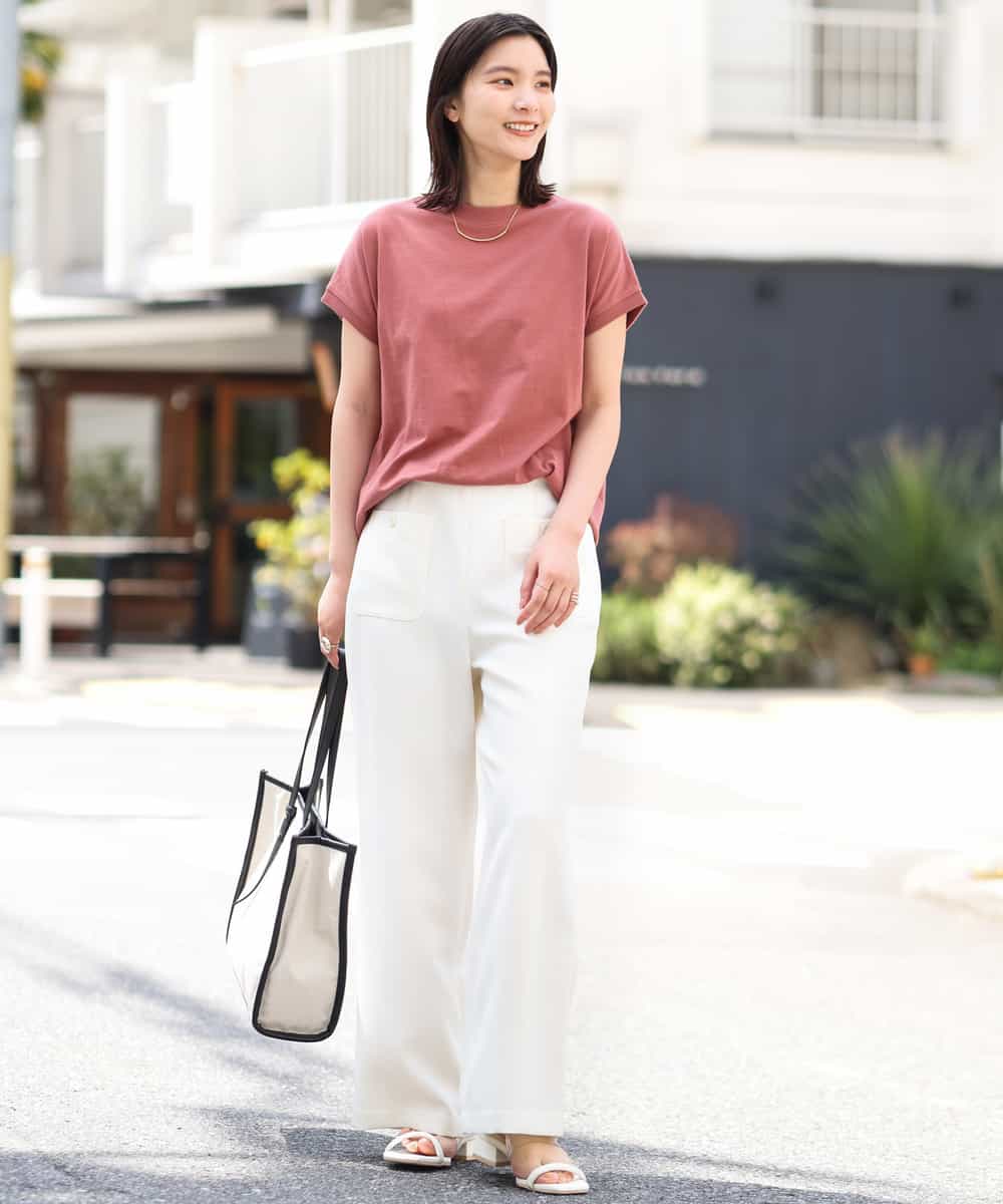 K2KGP52019 a.v.v(アー・ヴェ・ヴェ) 大人のプチハイネックＴシャツ オフ白×黒ボーダー