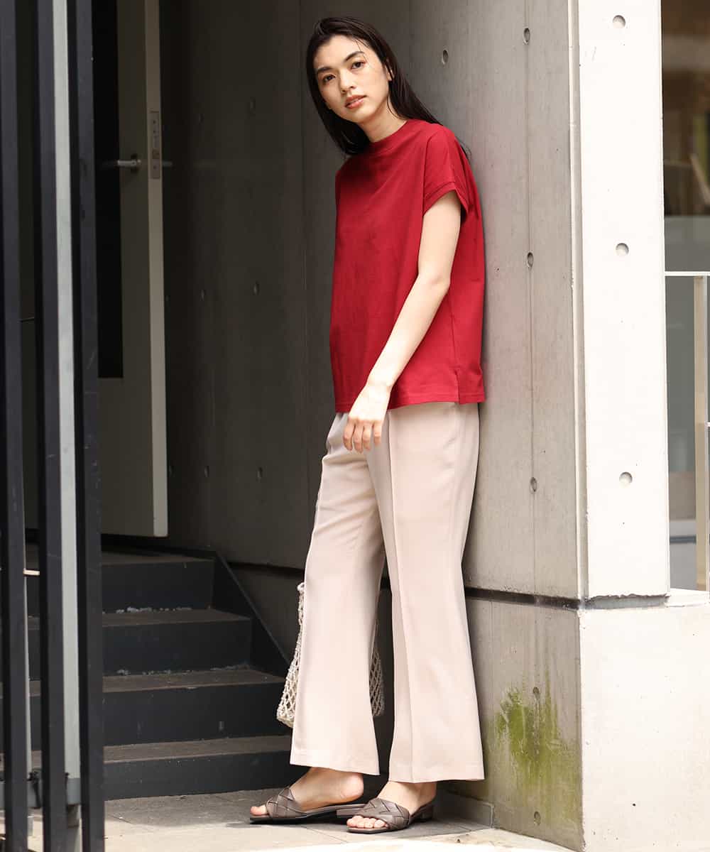 K2KGP52019 a.v.v(アー・ヴェ・ヴェ) 大人のプチハイネックＴシャツ オフ白×黒ボーダー