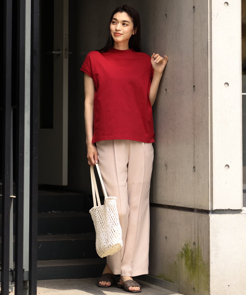 K2KGP52019 a.v.v(アー・ヴェ・ヴェ) 大人のプチハイネックＴシャツ オフ白×黒ボーダー