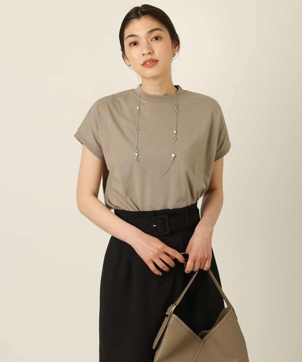 K2KGP52019 a.v.v(アー・ヴェ・ヴェ) 大人のプチハイネックＴシャツ オフ白×黒ボーダー