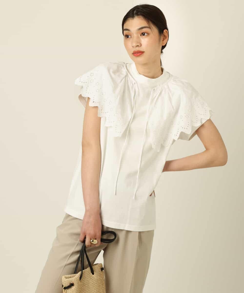K2KGP52019 a.v.v(アー・ヴェ・ヴェ) 大人のプチハイネックＴシャツ オフ白×黒ボーダー