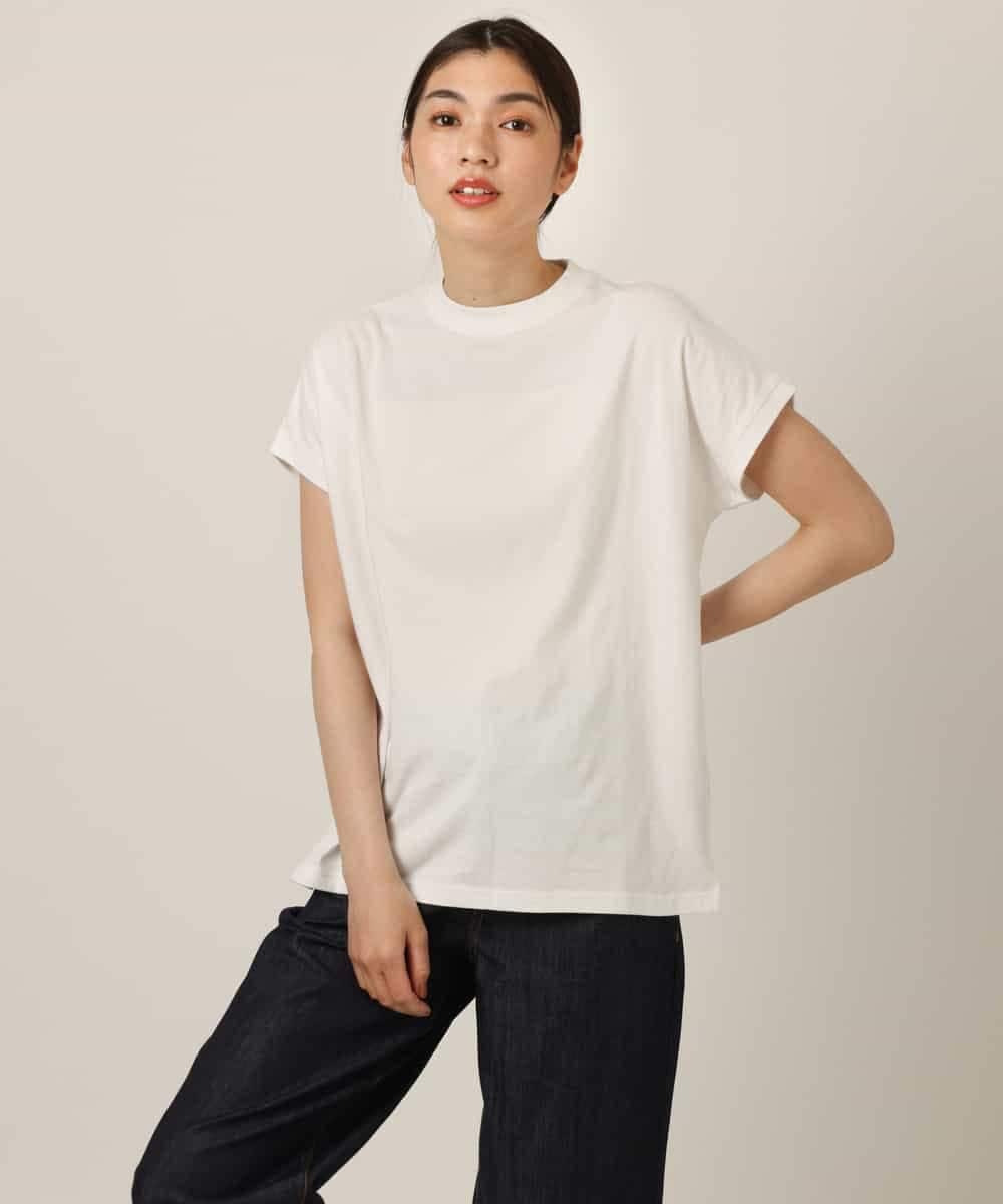 K2KGP52019 a.v.v(アー・ヴェ・ヴェ) 大人のプチハイネックＴシャツ オフ白×黒ボーダー