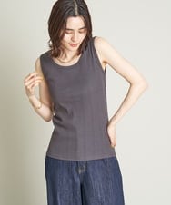 K2KGS01024 a.v.v(アー・ヴェ・ヴェ) 2WAYランダムテレコタンクトップ ダークグレー