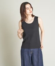 K2KGS08019 a.v.v(アー・ヴェ・ヴェ) ぽこぽこシャーリングタンクトップ ライトイエロー