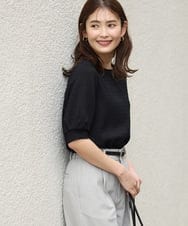 K2KGS33039 a.v.v(アー・ヴェ・ヴェ) シャーリングタックスリーブトップス ブラック